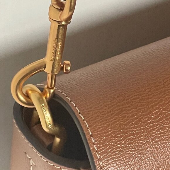 Kate Spade Katy Convertible Saddle Bag Crossbody Brown All Spice Shoulder Straps - Picture 10 of 12
